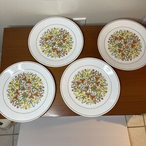 Corelle Indian Summer Dinner Plates 10 1/4" - Vintage  Set of 4